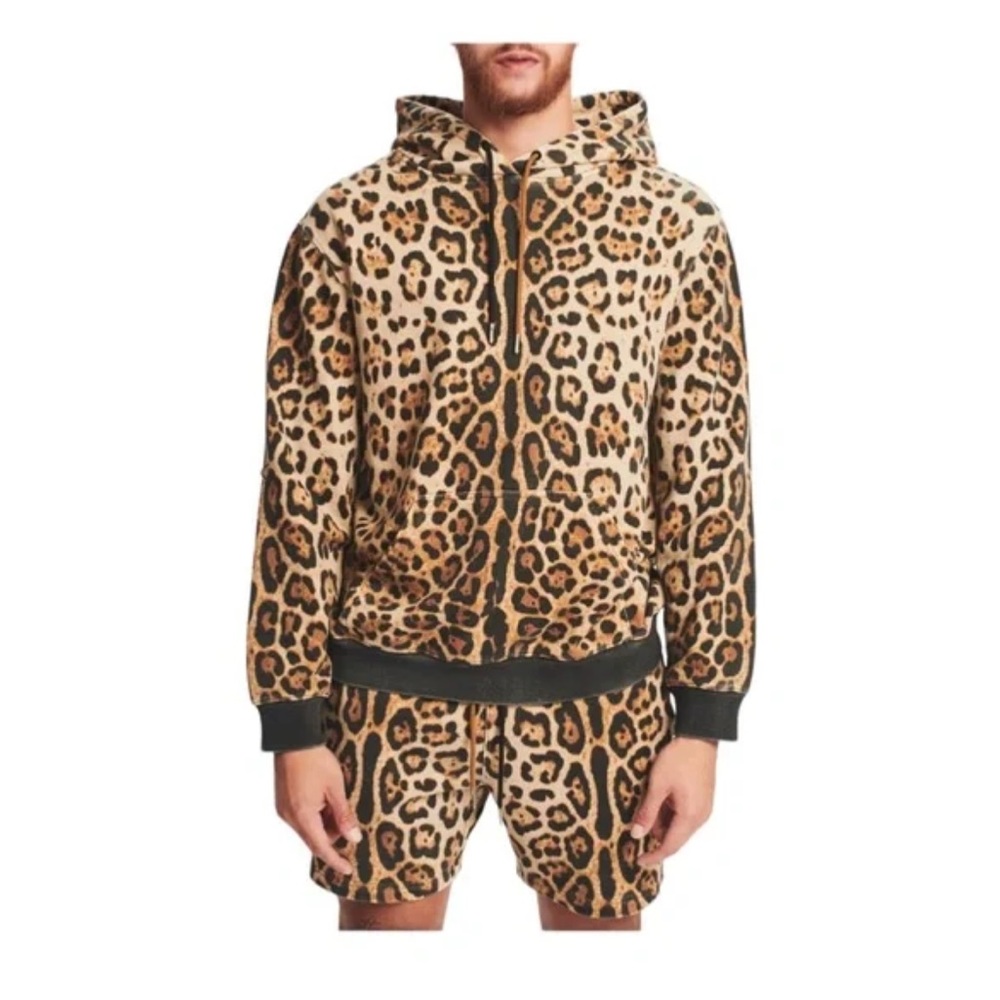 New in bag Ser.o.ya Rex hoodie leopard print kangaroo pocket unisex